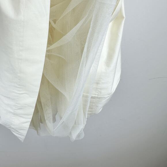 J.Crew Crewcuts Girls Flutter Sleeve Dress Midi Ivory Formal Party Size 5 NWT - Picture 9 of 15